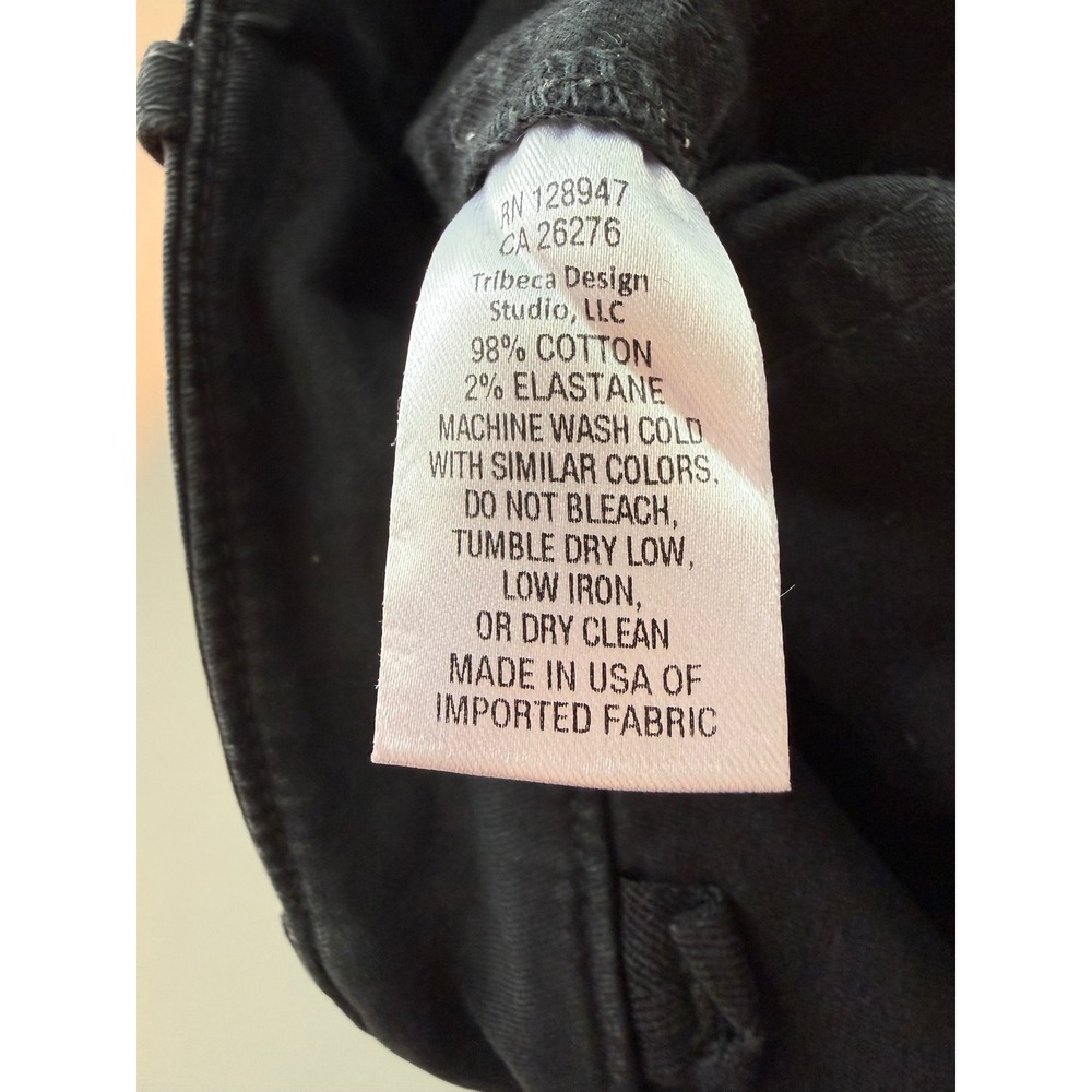 Nili Lotan Jenna Pants Washed Black High Rise Crop Raw Hem Size 2 - Picture 9 of 9
